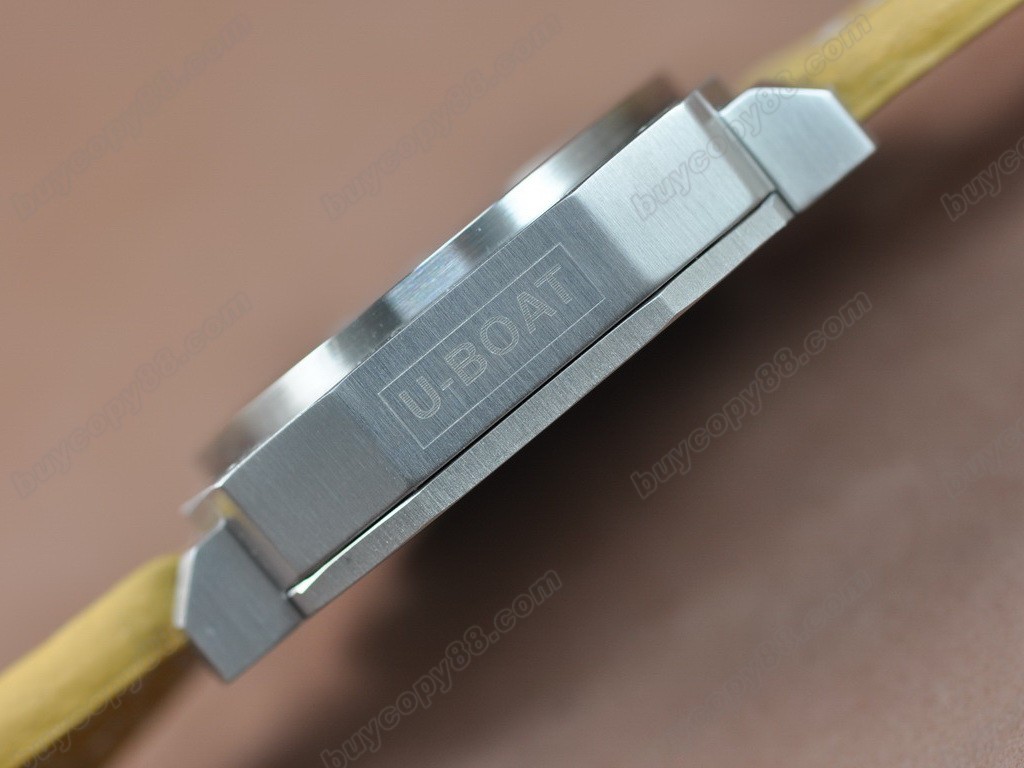 ユーボート【男性用】 Thousands of Feet AS SS/LE Black/Amber Asia 2824-2オートマチック搭載3