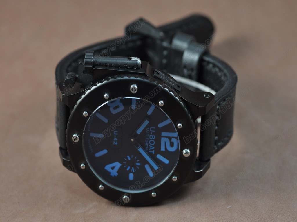 優寶【男性用】 U-42 53mm PVD/LE Black dial Manual手上鏈搭載0