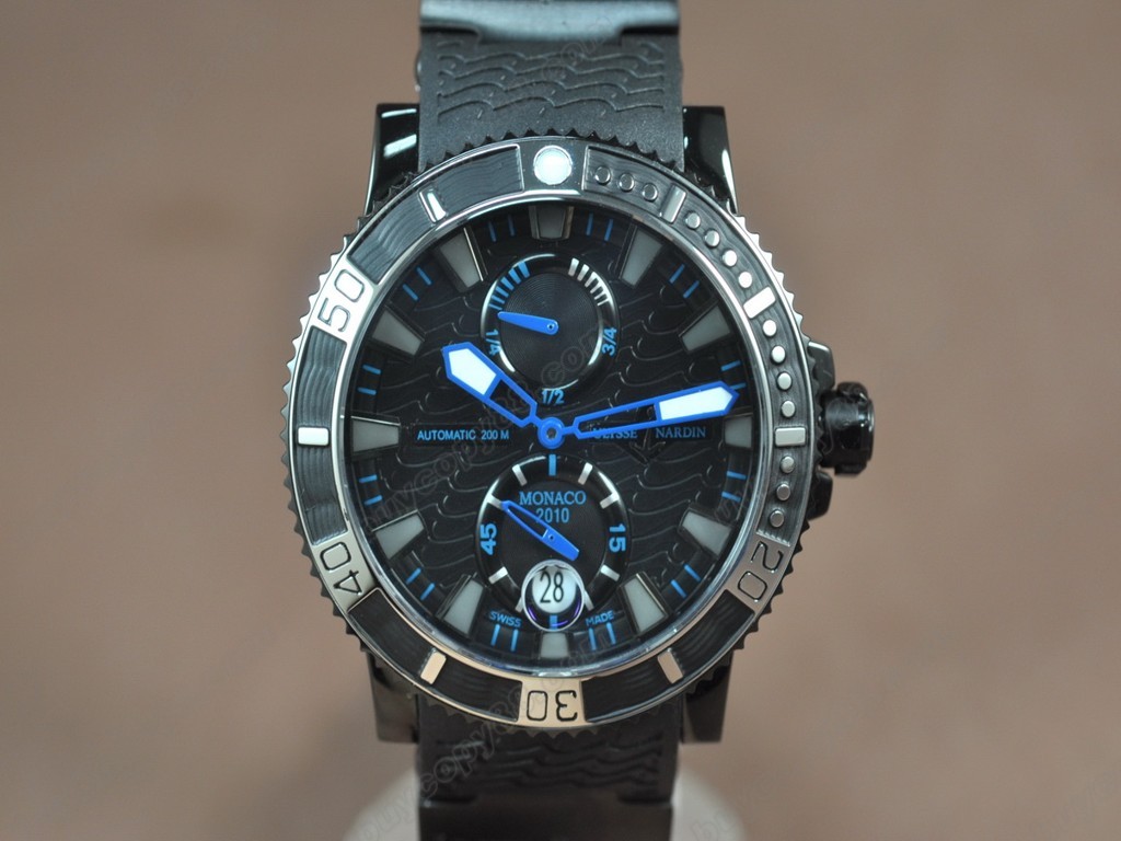 雅典錶【男性用】Maxi Marine Diver PVD/RU Black Ocean Asia 23J自動機芯搭載  1