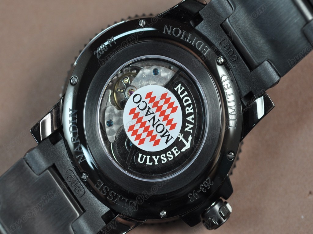 雅典錶【男性用】Maxi Marine Diver PVD/RU Black Ocean Asia 23J自動機芯搭載  4