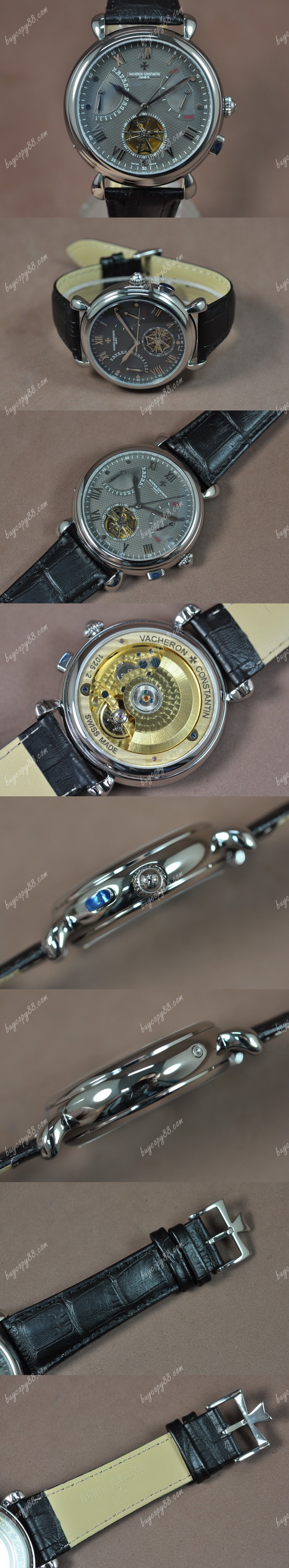  江詩丹頓Vacheron Constantin Matle Calender Tourbillon SS/LE Grey Asian自動機芯搭載0