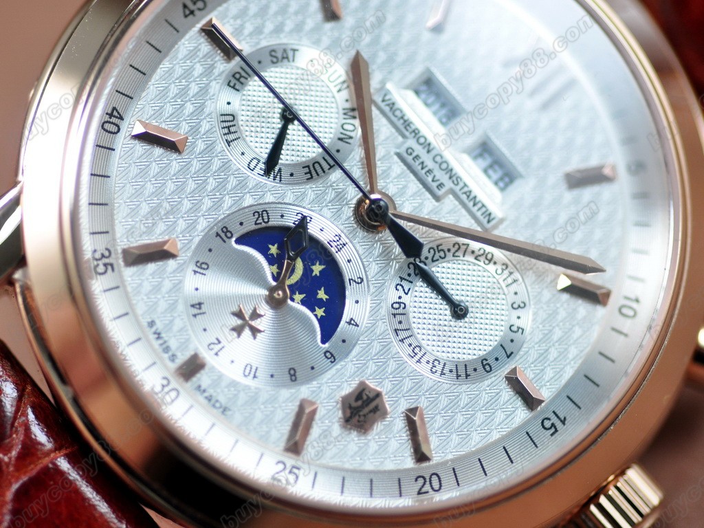 江詩丹頓　【男性用】 Perpetual Calender RG White in Swiss Eta 2836-2自動機芯搭載1