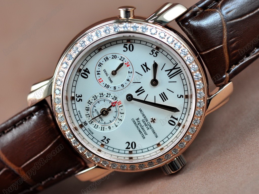 江詩丹頓 【男性用】Malte Calender RG White Asia自動機芯搭載9