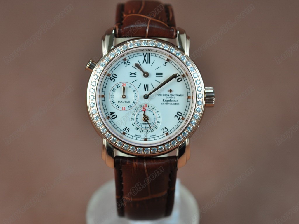 江詩丹頓 【男性用】Malte Calender RG White Asia自動機芯搭載8