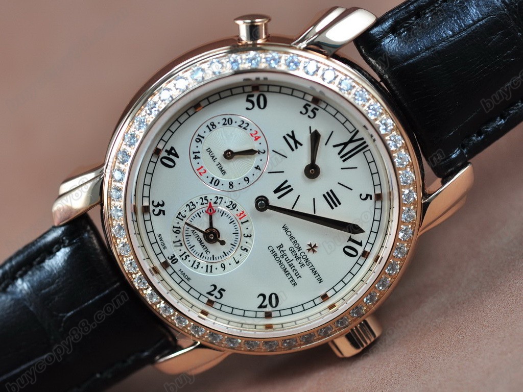 江詩丹頓 【男性用】 Malte Calender RG White Asia自動機芯搭載0