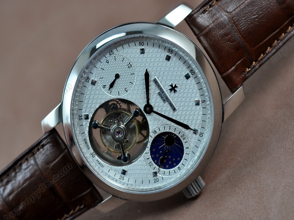 江詩丹頓　【男性用】 Patrimony Regulator Tourbillon SS/LE White Flying陀飛輪搭載 0