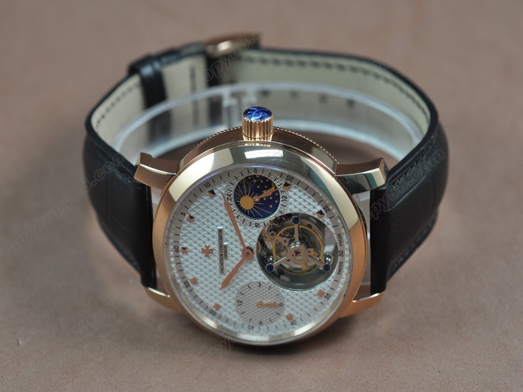 江詩丹頓　【男性用】Patrimony Regulator Tourbillon RG/LE White Flying 陀飛輪搭載2