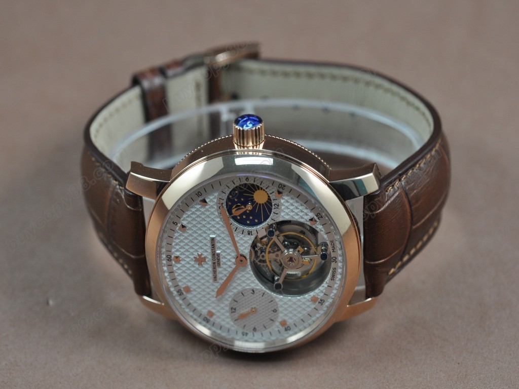 江詩丹頓　【男性用】 Patrimony Regulator Tourbillon RG/LE White Flying陀飛輪搭載7