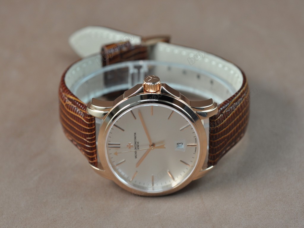 江詩丹頓 【男性用】Patrimony RG/LE White Swiss eta 2824-2自動機芯搭載4