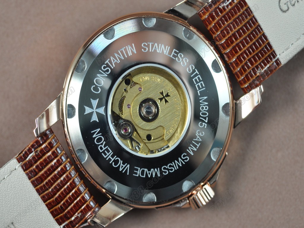 江詩丹頓 【男性用】Patrimony RG/LE White Swiss eta 2824-2自動機芯搭載3