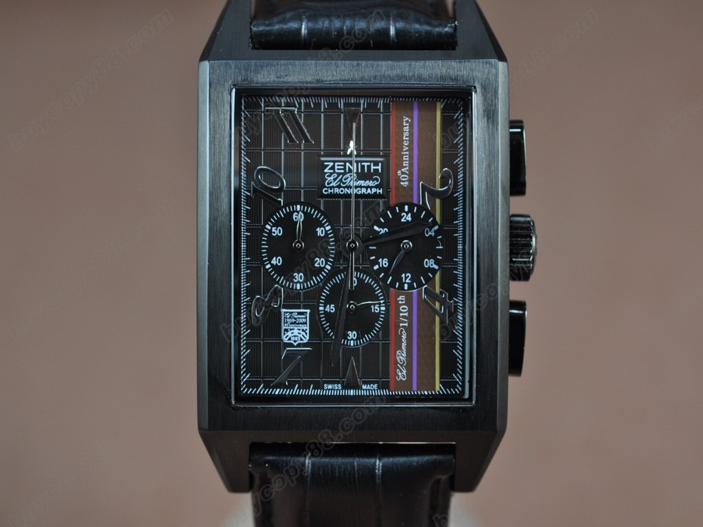 真利時【男性用】PVD/LE Black Dial OS20 Jap 石英機芯搭載5