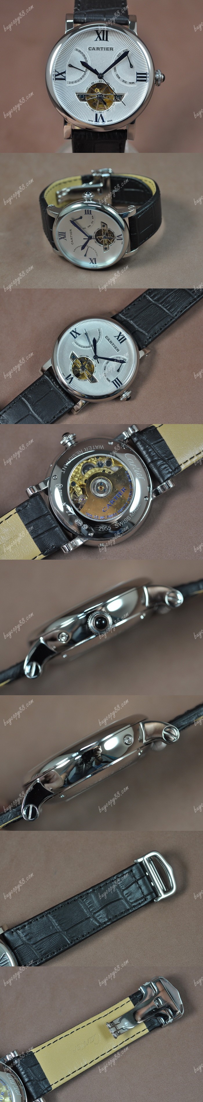 卡地亞Cartier Calender Tourbillon SS/LE Black Asian自動機芯搭載0