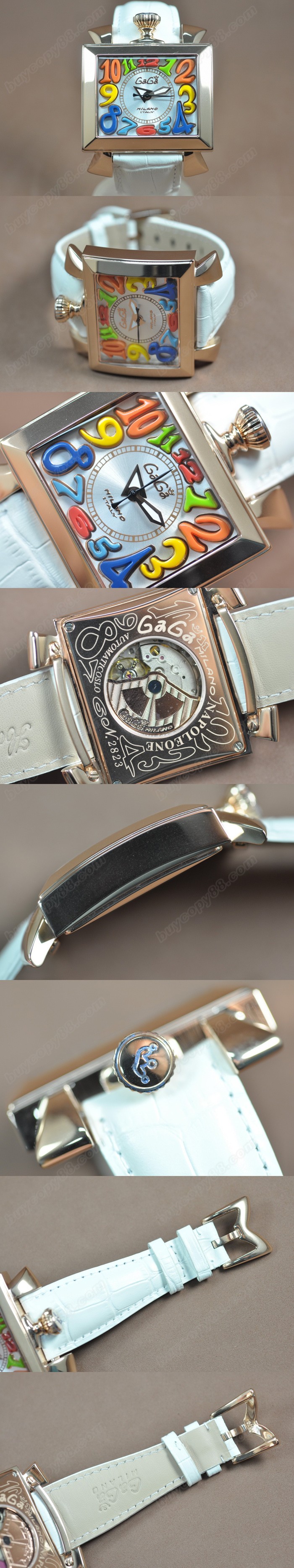 女神卡卡 GaGa Milano Napoleone 玫瑰金/LE Asian 2813 自動機芯搭載0