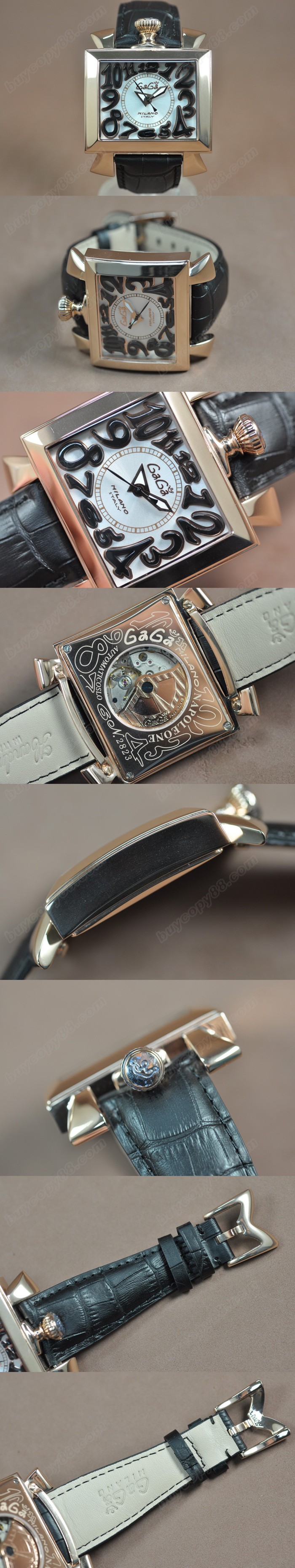 女神卡卡 GaGa Milano Napoleone 玫瑰金/LE Asian 2813 自動機芯搭載0