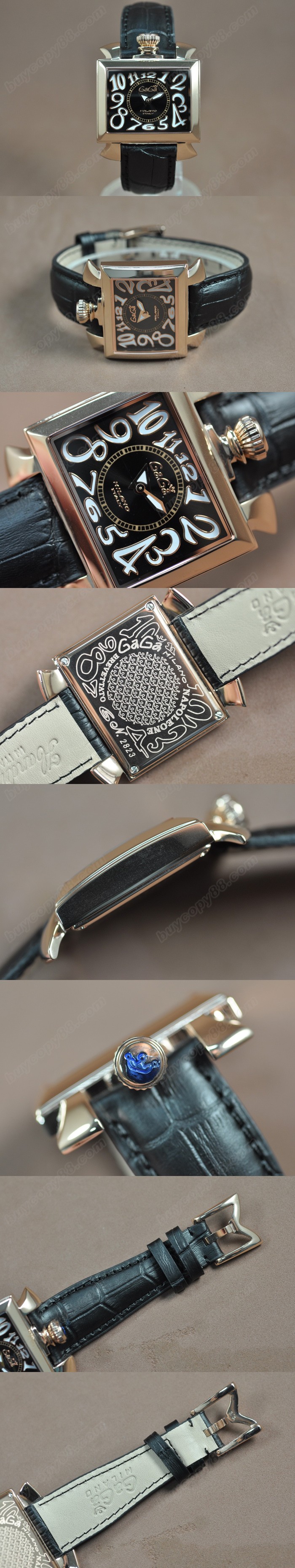 女神卡卡 GaGa Milano Napoleone 玫瑰金/LE Japanese 石英機芯搭載0