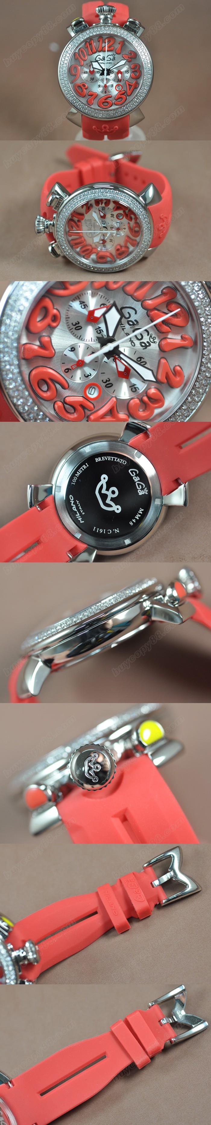 女神卡卡 GaGa Milano SS/RU/Diam Japanese OS10 石英機芯搭載0