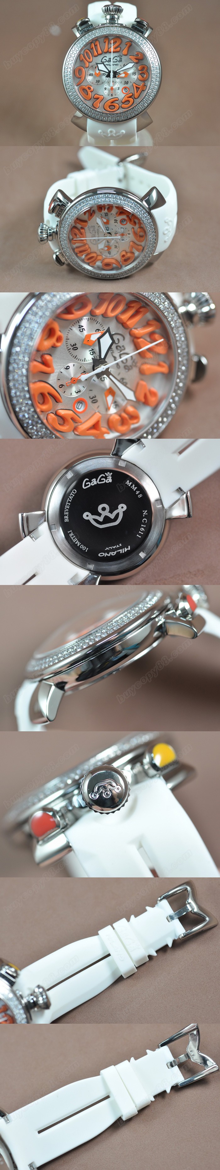 女神卡卡 GaGa Milano SS/RU/Diam Japanese OS10 石英機芯搭載0