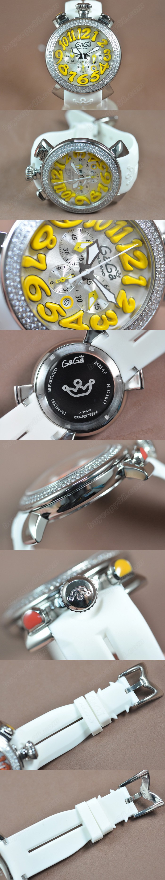 女神卡卡 GaGa Milano SS/RU/Diam Japanese OS10 石英機芯搭載0