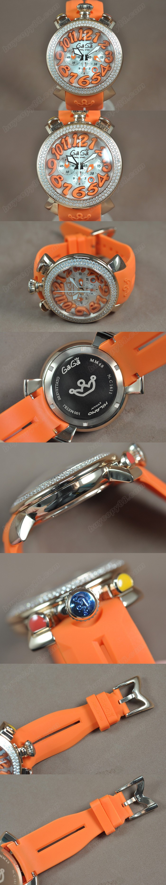 女神卡卡 GaGa Milano 玫瑰金/RU/Diam Japanese OS10 石英機芯0