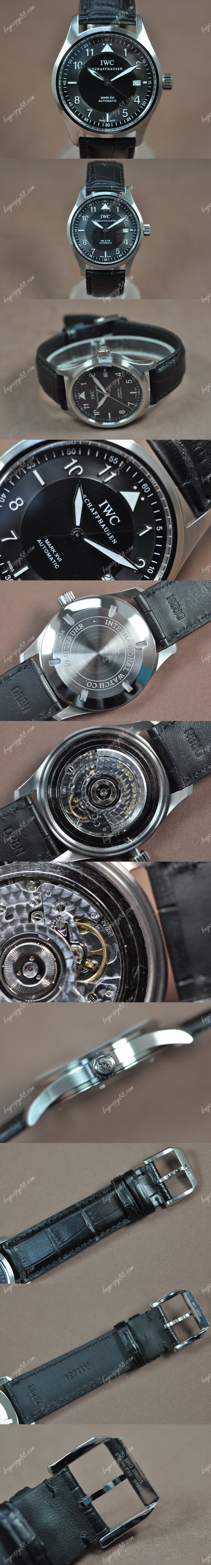  Iwc Mark XVI SS/LE Black dial Asia 2892A2自動機芯搭載0