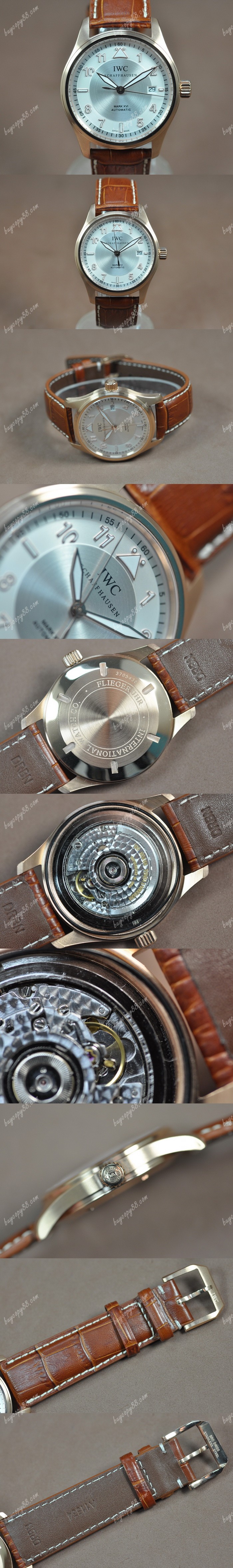  Iwc Mark XVI 玫瑰金/LE Black dial Asia 2892A2自動機芯搭載0