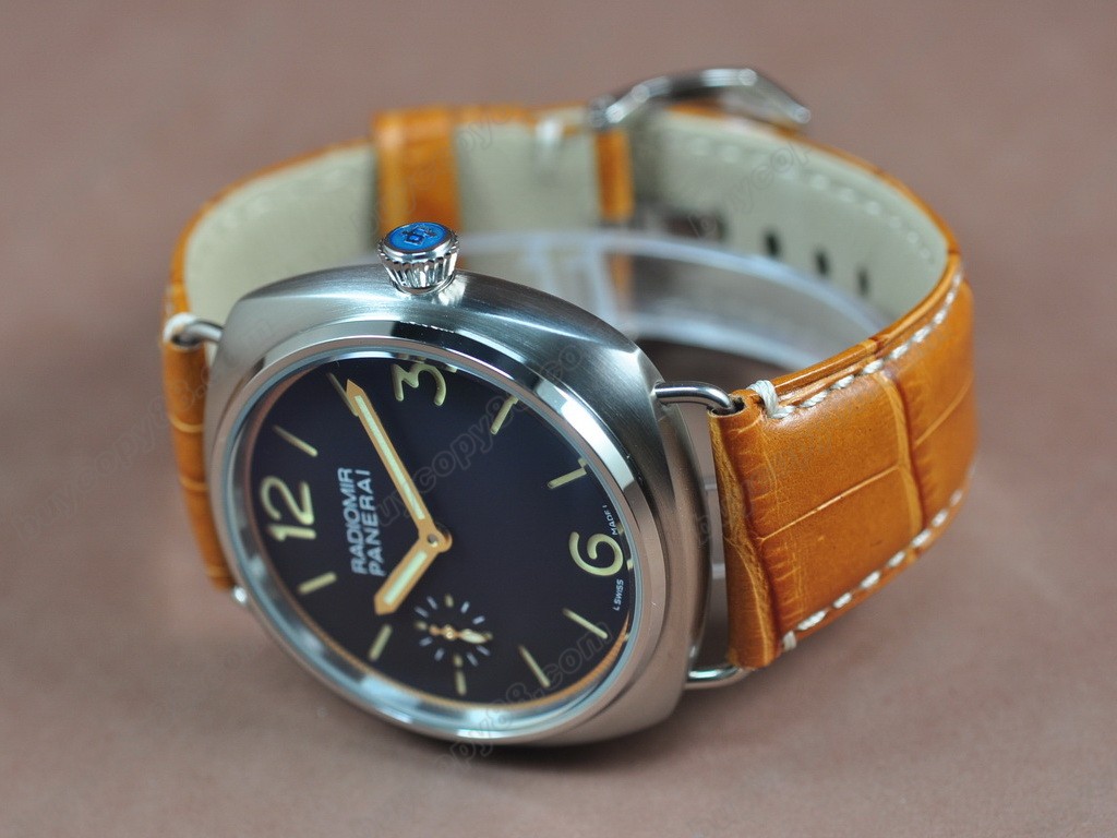 沛納海【男性用】Radiomr 44mm SS/LE Black dial Unitas 17J Manual手上鏈搭載1