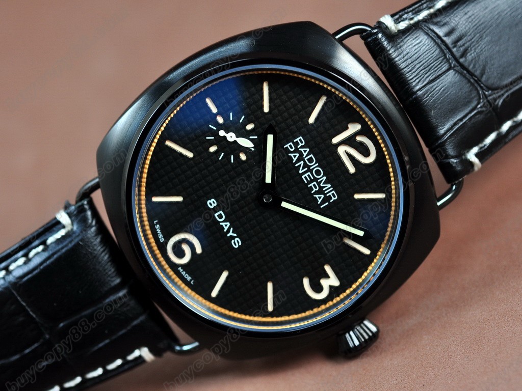 沛納海【男性用】Radiomr 44mm SS/LE Black dial Unitas 17J Manual手上鏈搭載9