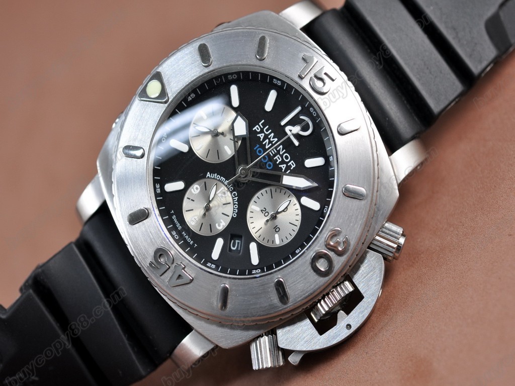 沛納海【男性用】 Pam 187 1000m SS/RU/Black Asia 自動機芯搭載0