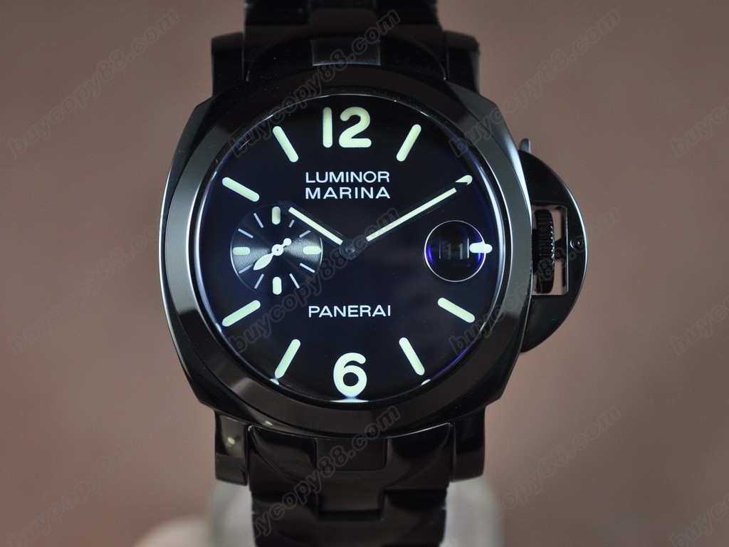 沛納海【男性用】 Luminor Marina 44mm PVD Black dial Asian 自動機芯搭載8