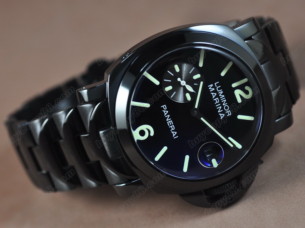 沛納海【男性用】 Luminor Marina 44mm PVD Black dial Asian 自動機芯搭載9