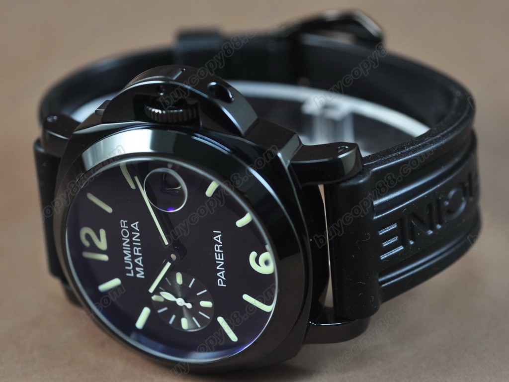 沛納海【男性用】 Luminor Marina 44mm PVD/RU Black dial 自動機芯搭載7