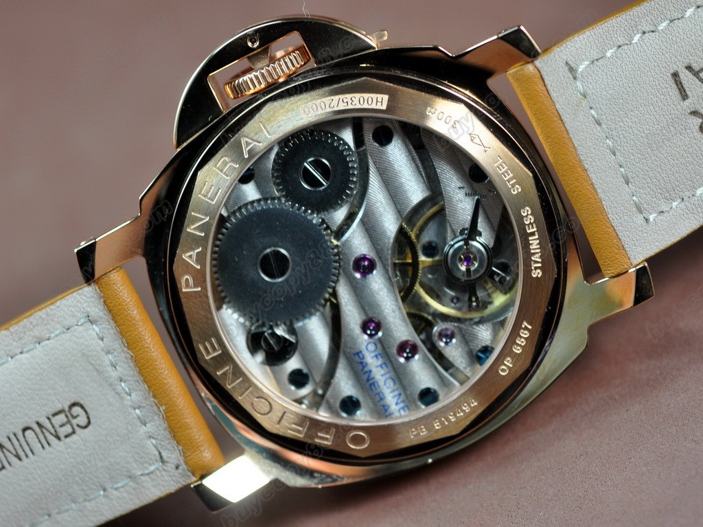 沛納海【男性用】 Luminor Marina  44mm RG/LE Black Dial手上鏈搭載2