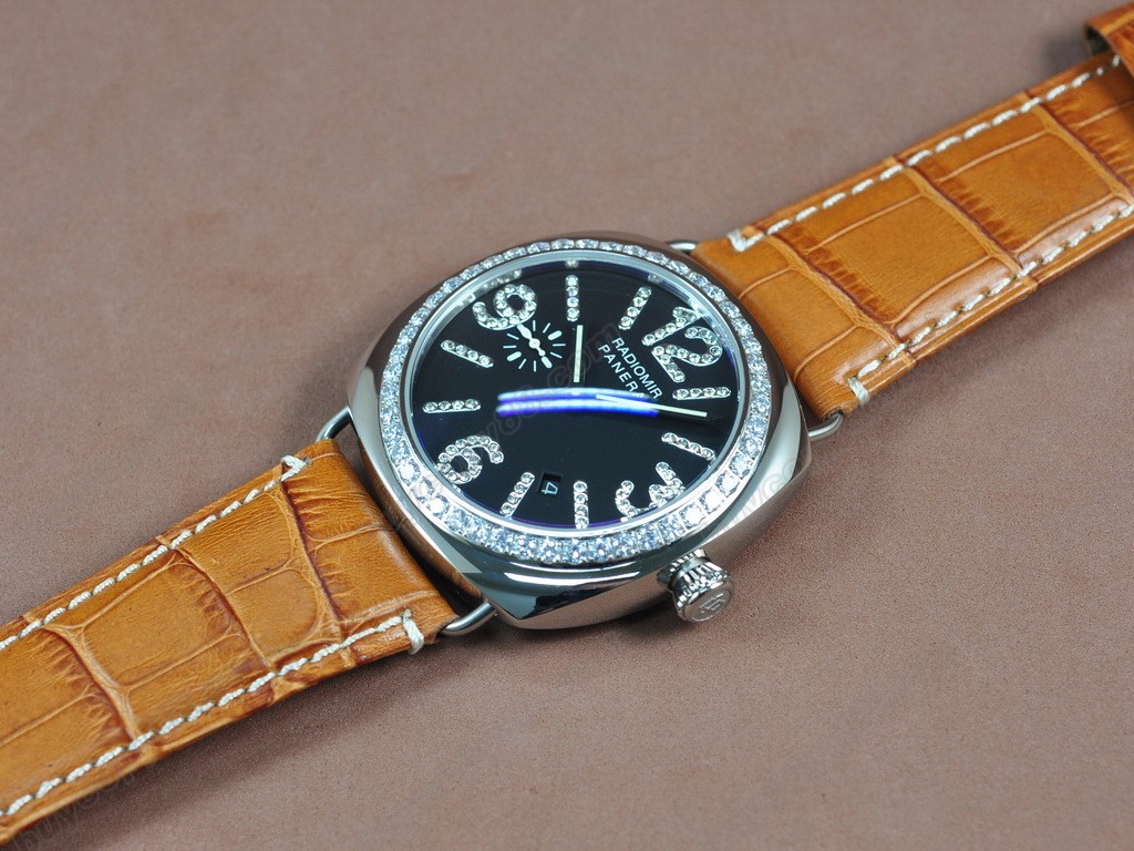 沛納海【男性用】 Radiomir 44mm SS/LE/Diam Black Dial Asian 自動機芯搭載8