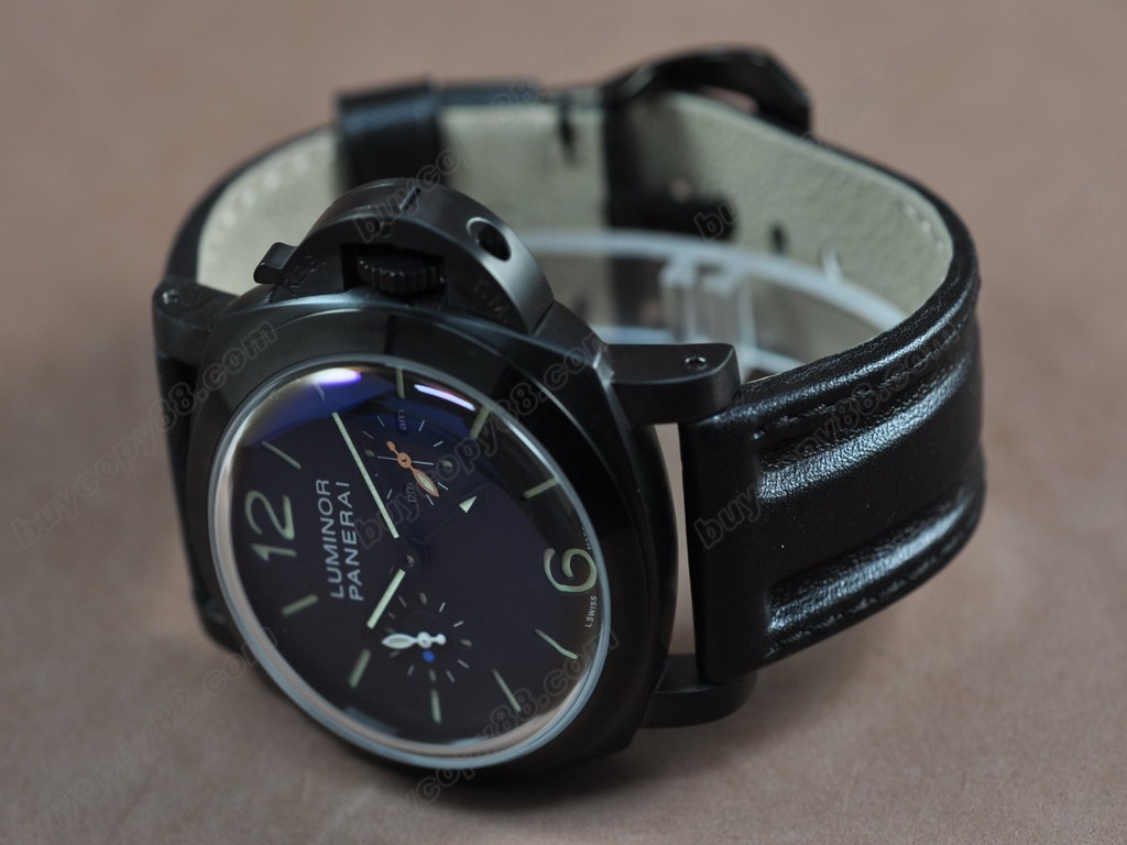 沛納海【男性用】 GMT PVD/LE Black Dial Asian 23J自動機芯搭載8