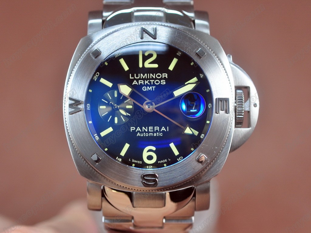 沛納海【男性用】Luminor Arktos GMT SS/SS Blue Asian 自動機芯搭載1