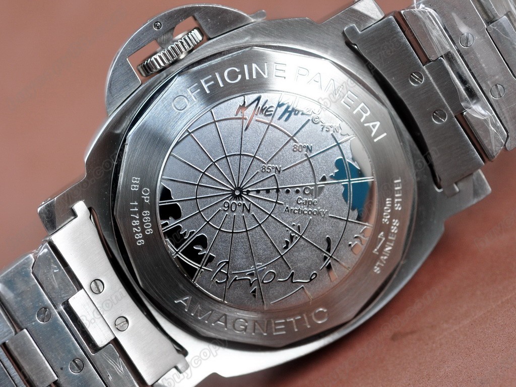 沛納海【男性用】Luminor Arktos GMT SS/SS Blue Asian 自動機芯搭載5