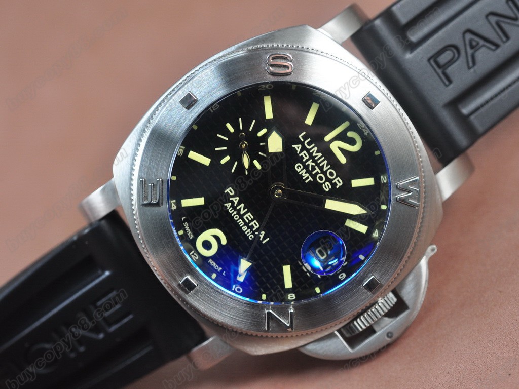 沛納海【男性用】Luminor Arktos GMT SS/RU Blue Asian自動機芯搭載0