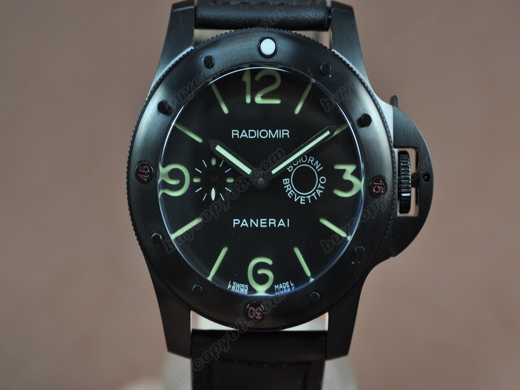 沛納海【男性用】 Radiomir 47mm SS/LE Black Dial Asia 自動機芯搭載0