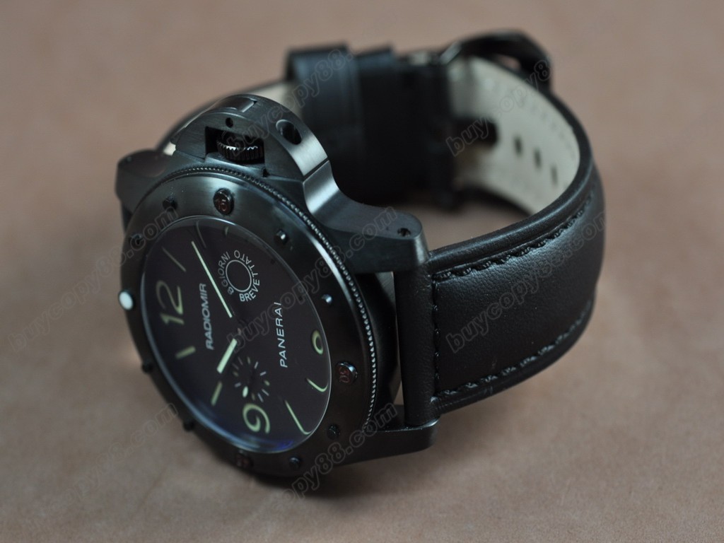 沛納海【男性用】 Radiomir 47mm SS/LE Black Dial Asia 自動機芯搭載4