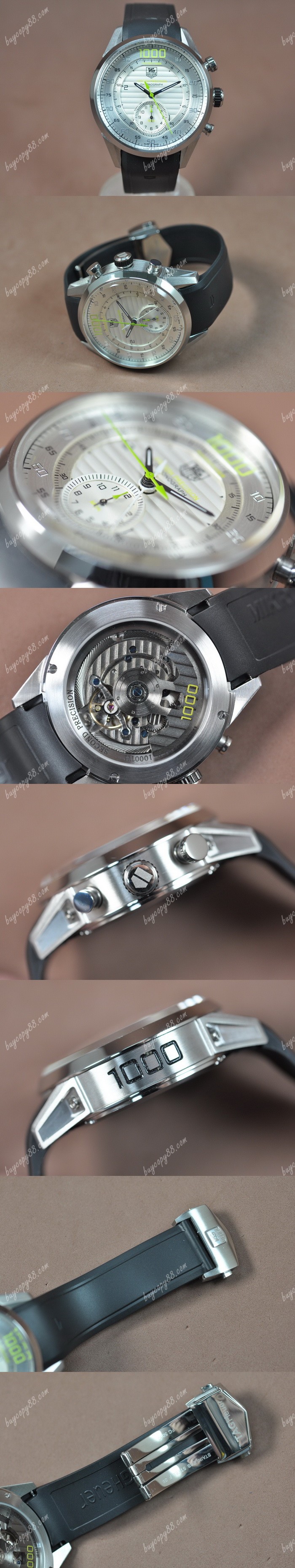  豪雅錶Tag Heuer Mikrotimer SS/RU White Dial Asian 21J自動機芯搭載0