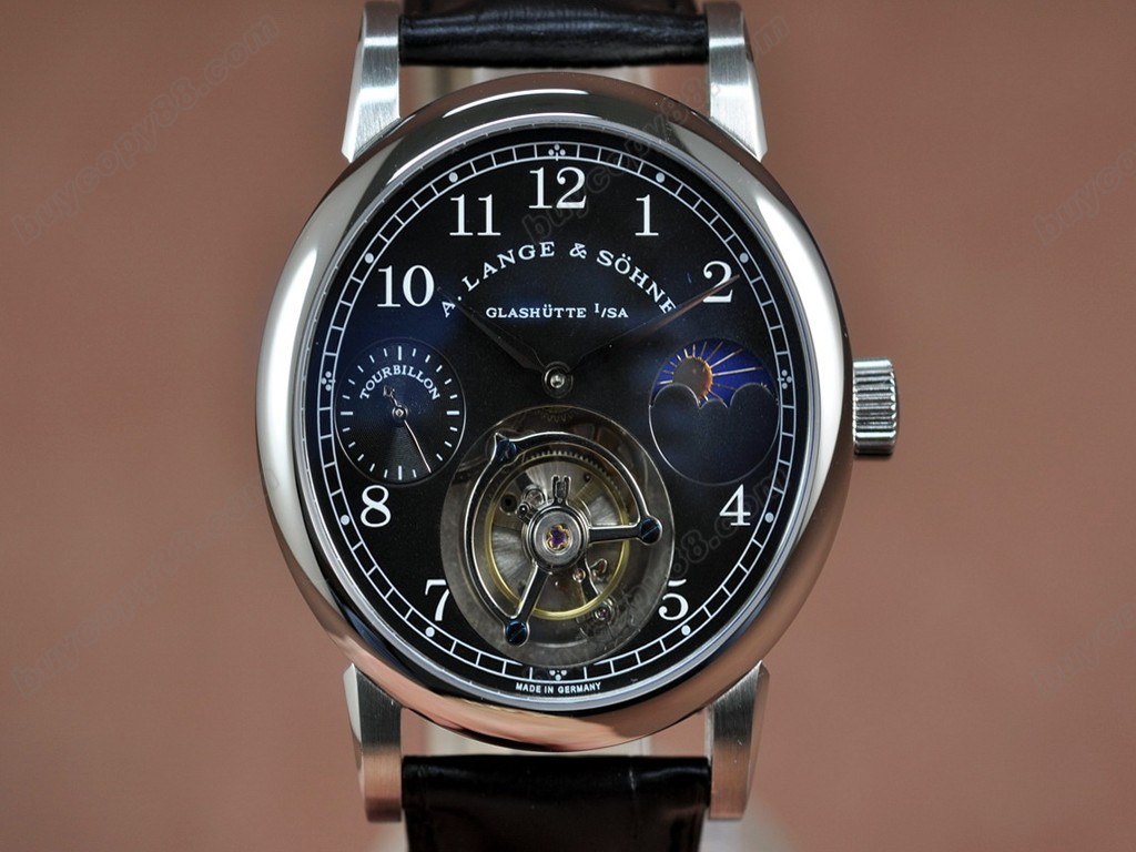 朗格錶【男性用】 Tourbillon SS/LE Black Asian Manual 手上鏈搭載5