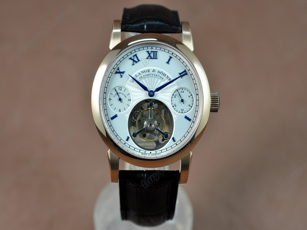 朗格錶【男性用】Tourbillon RG/LE White Asian Manual 手上鏈搭載9