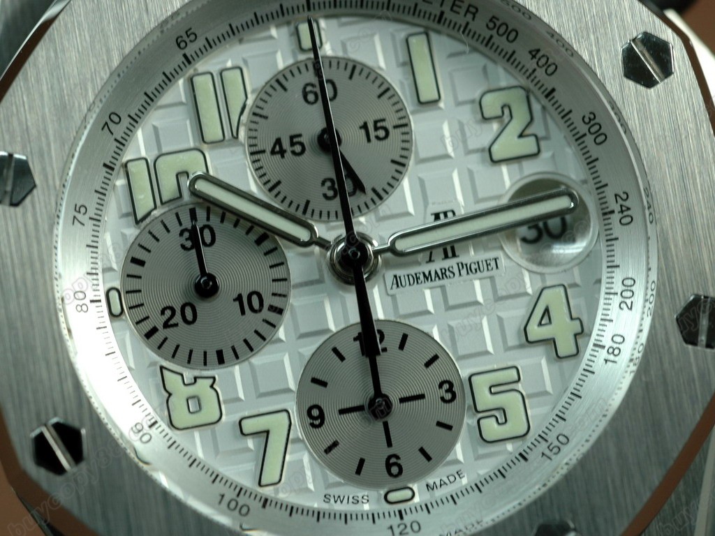 愛彼錶【男性用】Royal Oak Chronograph SS/SS White Asia7750自動機芯搭載2