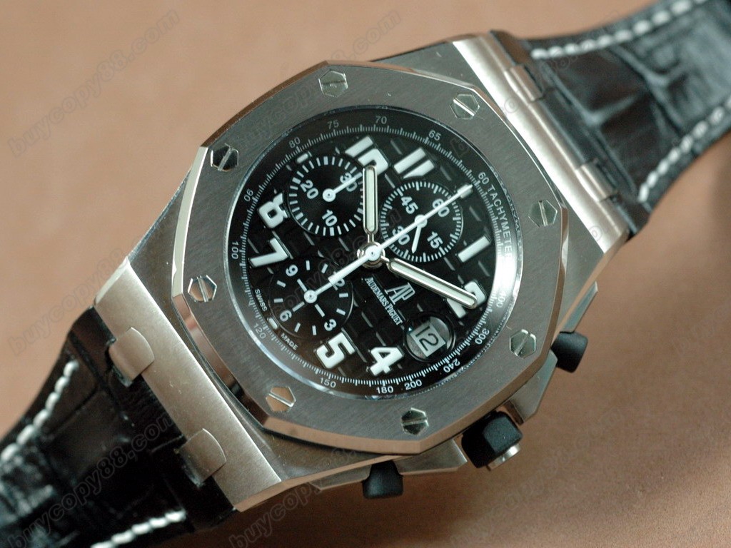 愛彼錶【男性用】Royal Oak Chronograph SS/LE Black Asia7750自動機芯搭載5