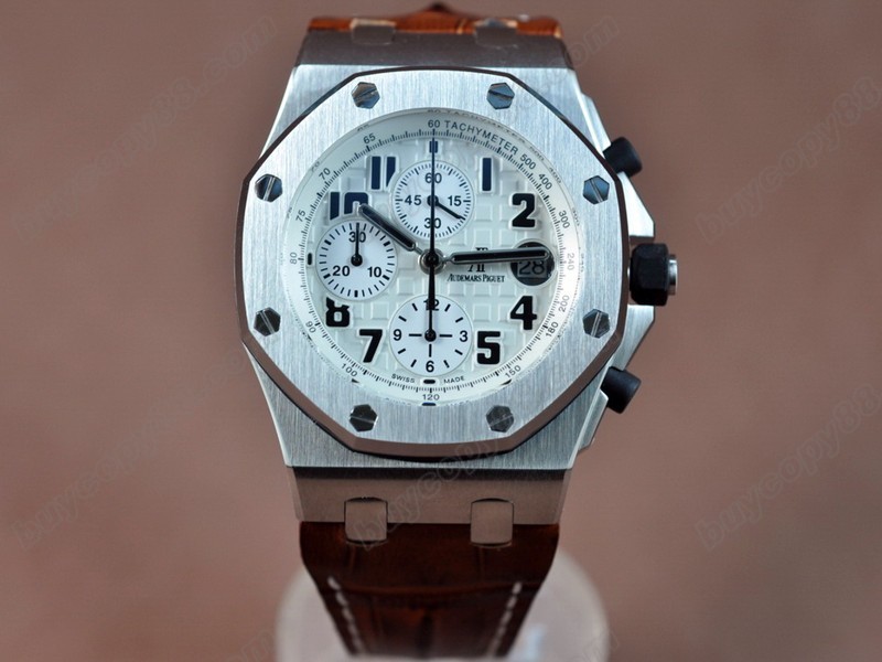 愛彼錶【男性用】Royal Oak Chronograph SS/LE Safari Wht Asia7750自動機芯搭載5