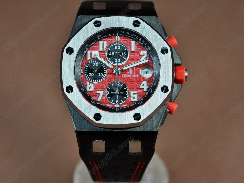 愛彼錶【男性用】 Royal Oak Chronograph SS/RU FI Red Asia7750自動機芯搭載2