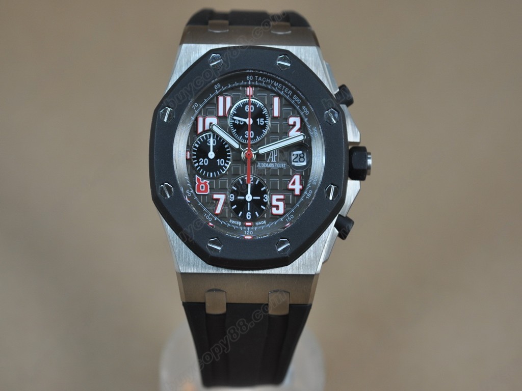 愛彼錶【男性用】 Royal Oak Chronograph TI/RU Grey/Blk AAsia7750自動機芯搭載2