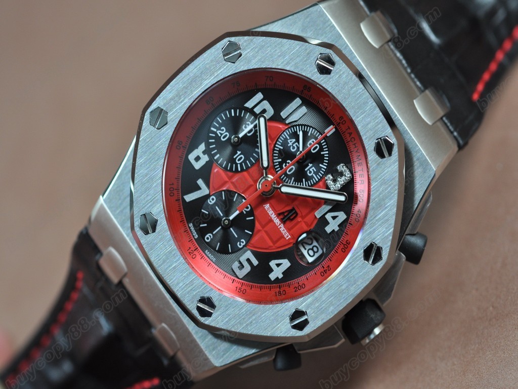 愛彼錶【男性用】 Royal Oak Chronograph SS/LE Red/Black Asia7750自動機芯搭載8