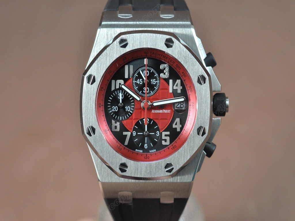 愛彼錶【男性用】Royal Oak Chrono SS/RU Red/Black Asia7750自動機芯搭載8