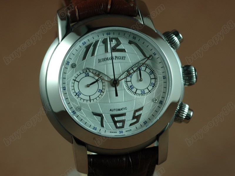 愛彼錶【男性用】Globe Chronograph SS/LE White Asia7750自動機芯搭載5